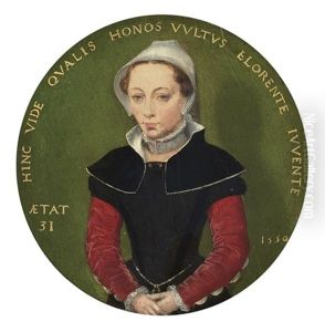 Portrait Of A Lady In A Black Dress With Red Sleeves Portrait Of A Lady In A Black Dress With Red Sleeves