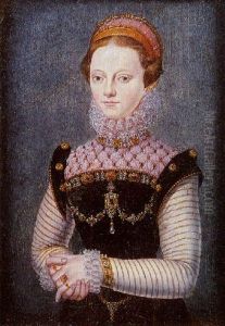 Portrait De Jeune Femme A La Robe Ornee De Bijoux