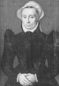 Portrait De Femme A La Collerette Blanche by Catharina van (Sanders) Hemessen