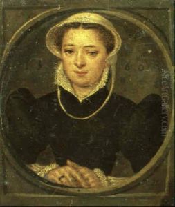 Portrait Of A Lady Wearing A Dress With Leg O'mutton Sleeves by Catharina van (Sanders) Hemessen