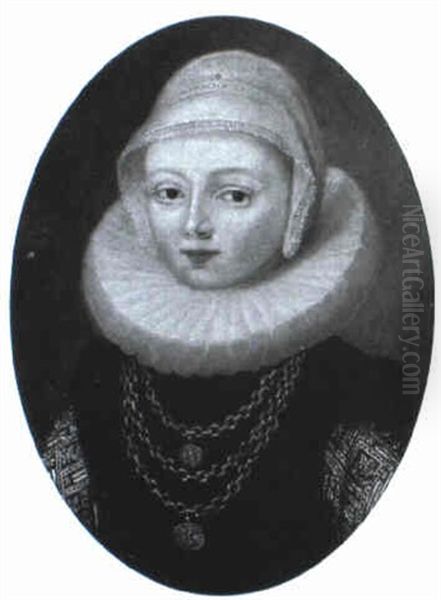Portrait Of A Young Girl In A White Ruff Collar - view 1