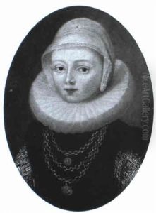 Portrait Of A Young Girl In A White Ruff Collar by Catharina van (Sanders) Hemessen