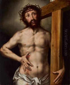 Dornengekronter Christus Mit Dem Kreuz Dornengekronter Christus Mit Dem Kreuz