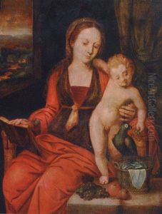 The Madonna And Child With A Parakeet The Madonna And Child With A Parakeet
