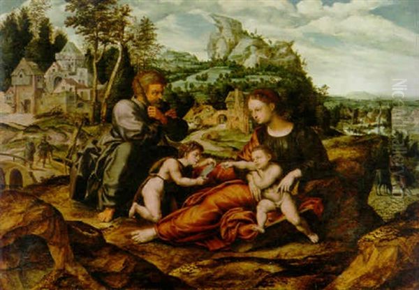 The Holy Family With The Infant Saint John The Baptist On The Return Form Egypt - view 1