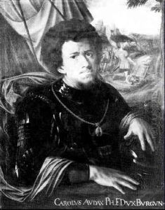 Portrait Of Charles The Bold, Wearinmg Armour by Jan van Hemessen