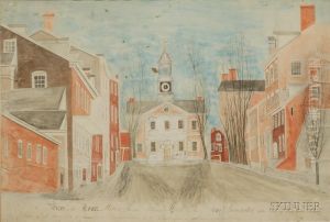 A View Of The Court House & Partof The Main Street by William Banton
