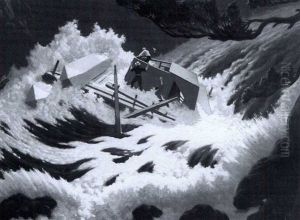 In The Calumet Rapids by Arthur Heming