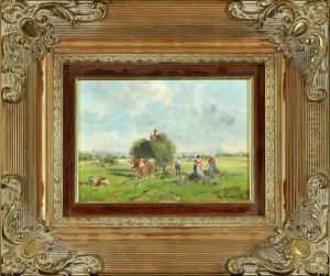 Heuernte In Weiter Voralpenlandschaft by Georg Hemmrich