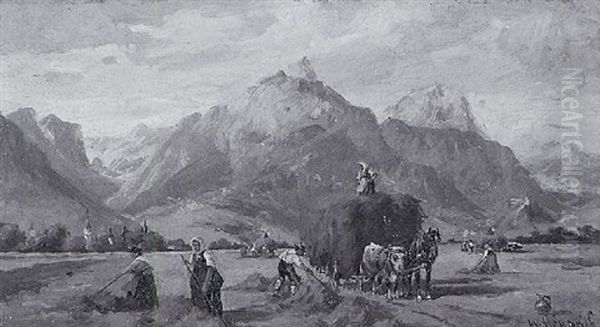 Heuernte In Den Bergen - view 1