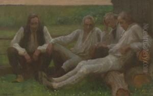 Abendruhe. by Carl Bantzer