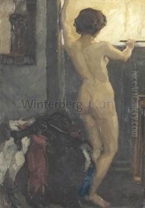Stehender Weiblicher Ruckenakt by Wilhelm Hempfing