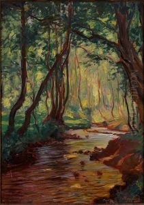 Waldbach Mit Flirrendem Lichteinfall An Einem Fruhlingstag by Wilhelm Hempfing