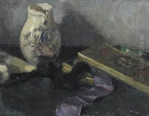 Stilleben Mit Bemaltem Krug by Wilhelm Hempfing