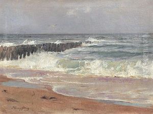 Kustenlandschaft Mit Buhnen by Wilhelm Hempfing