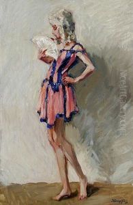 Die Tanzerin Liesel Suhr Als Trikelpuppe Ii by Wilhelm Hempfing