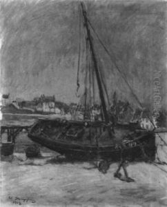 Hollandischer Fischerhafen by Wilhelm Hempfing