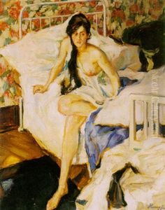 Lady Seated On Bed Lady Seated On Bed