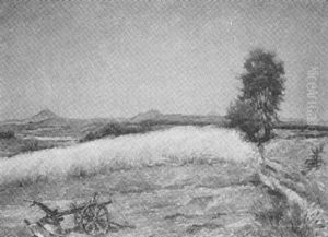 Sommerliche Landschaft Mit Reifem Konfeld by Wilhelm Hempfing