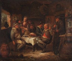 Interieur Einer Schenke Mit Zechenden Bauern by Egbert van Hemskerck the Elder