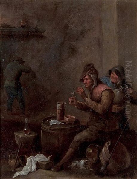 Scene De Tabagie Dans Une Taverne - view 1