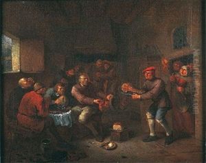 Scene D'interieur De Taverne by Egbert van Hemskerck the Elder
