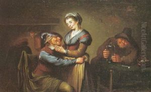 Interieur D'auberge Avec Servante by Egbert van Hemskerck the Elder