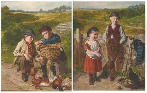 Curiosity; Peck Away Jack (pair) by William Hemsley
