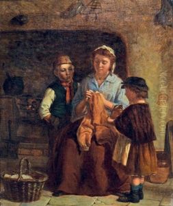 Une Femme Et Ses Enfants by William Hemsley
