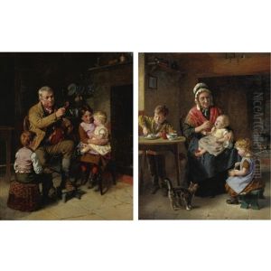 Grandfather's Recital (+ Grandmother's Charges; A Pair) by William Hemsley