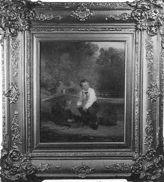 Two Boys Repairing A Bird Cage - view 1
