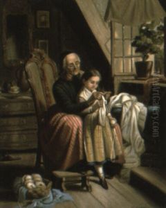 Knitting Lesson by William Hemsley