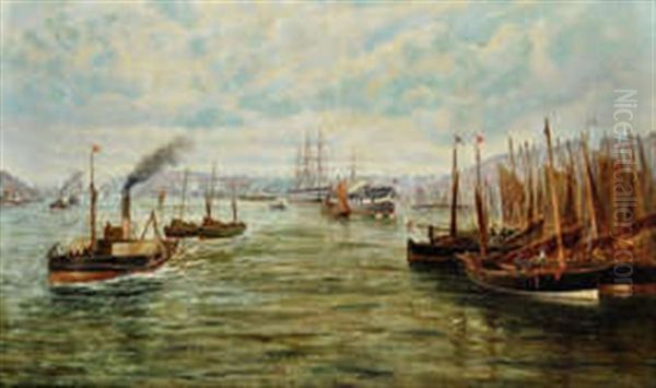 Hms Wellesley And Other Shipping In North Shields Harbour - view 1