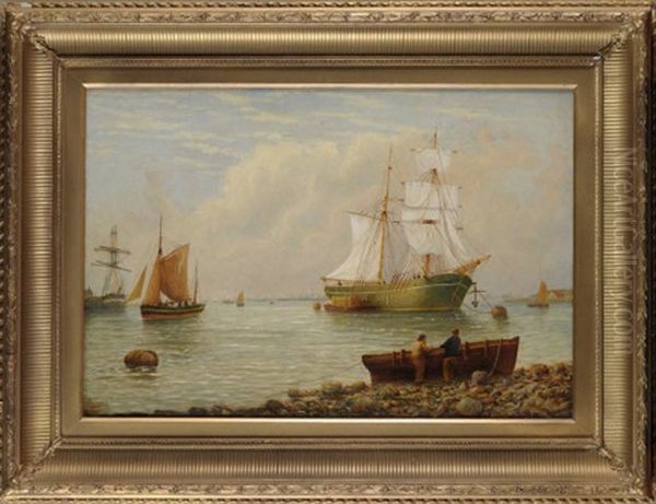 A Brigantine Unloading Timber At North Shields - view 1