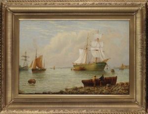 A Brigantine Unloading Timber At North Shields