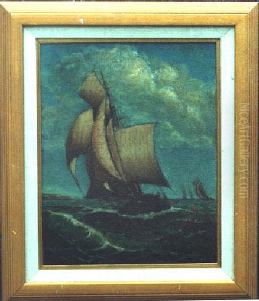 Sailboat At Sea - view 1