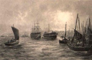 Busy Scenes In North Shields Harbour