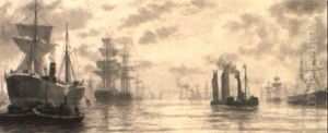 Ships On The Tyne At North Shields