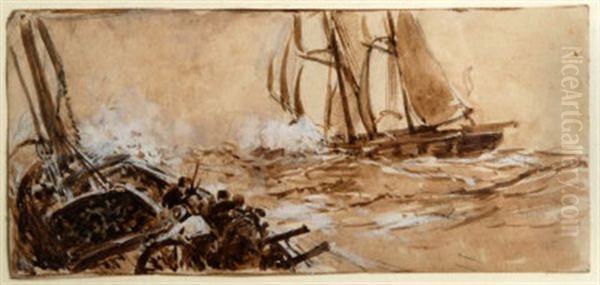 Smuggler Being Attacked By Excise (double-sided) - view 1