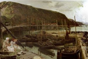 Burnmouth, Berwickshire by Charles Napier Hemy