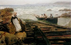 Sennen Cove, Cornwall by Charles Napier Hemy