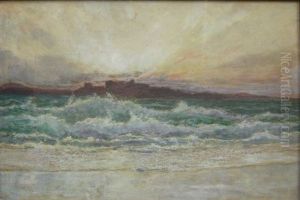 Sunset And Flowing Tide by Thomas Marie Madawaska Hemy
