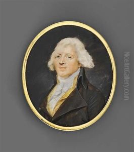 Remy-joseph Biston, In Brown Coat And Yellow Waistcoat, Knotted Cravat, Powdered Hair Remy-joseph Biston, In Brown Coat And Yellow Waistcoat, Knotted Cravat, Powdered Hair