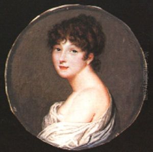 A Lady, In Loose White Robes, Her Hair Upswept A Lady, In Loose White Robes, Her Hair Upswept