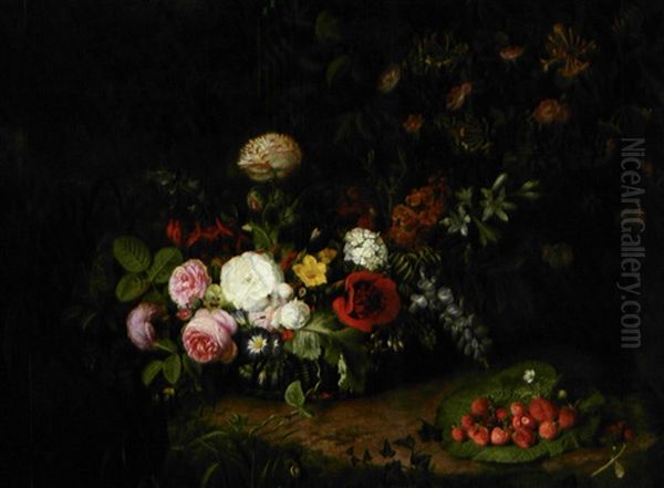Opstilling Med Blomster I Skovbunden - view 1