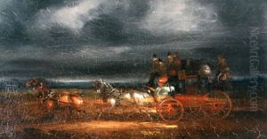 Stagecoach At Night by Charles Cooper Henderson