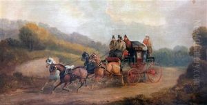 Lynnington - London Mail Coaches (pair) by Charles Cooper Henderson