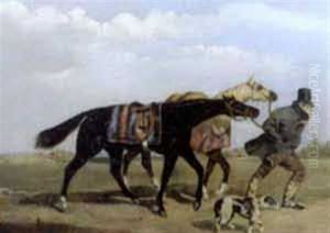 A Sportsman With Horses And A Terrier, Going Home by Charles Cooper Henderson