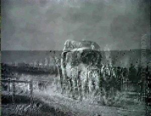 A Coach And Horses On A Country Road by Charles Cooper Henderson