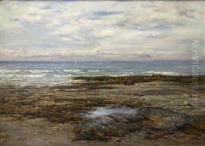 A Seascape With Figures On The Shore A Seascape With Figures On The Shore